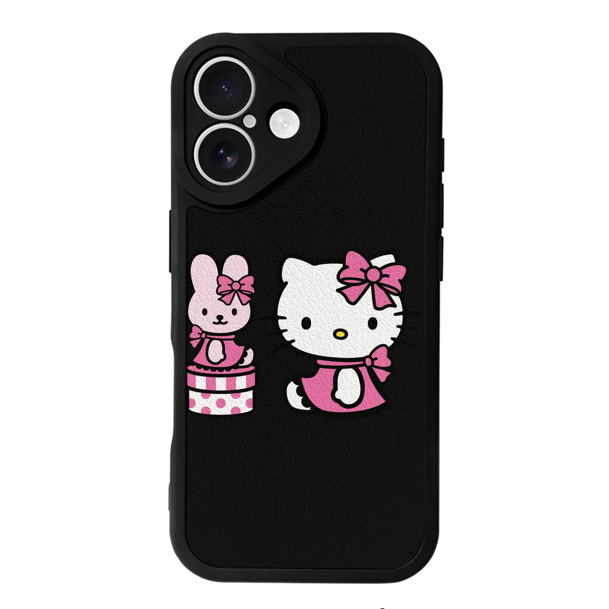 （画像用） Hello Kitty ハローキティ 【iPhone 16シリーズ対応】シリコンスマホケース（レザー調） 材質：シリコン